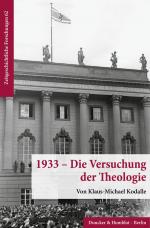 Cover-Bild 1933 – Die Versuchung der Theologie.