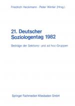 Cover-Bild 21. Deutscher Soziologentag 1982