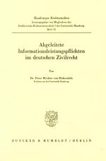 Cover-Bild Abgeleitete Informationsleistungspflichten im deutschen Zivilrecht.