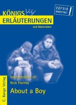 Cover-Bild About a Boy von Nick Hornby. Textanalyse und Interpretation.