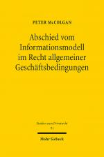 Cover-Bild Abschied vom Informationsmodell im Recht allgemeiner Geschäftsbedingungen
