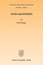 Cover-Bild Actio auctoritatis.