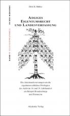 Cover-Bild Adliges Eigentumsrecht und Landesverfassung