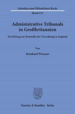 Cover-Bild Administrative Tribunals in Großbritannien.