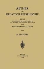 Cover-Bild Aether und Relativitaetstheorie