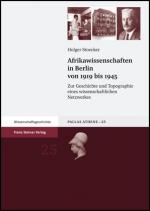 Cover-Bild Afrikawissenschaften in Berlin von 1919 bis 1945