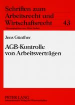 Cover-Bild AGB-Kontrolle von Arbeitsverträgen