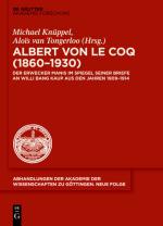 Cover-Bild Albert von le Coq (1860-1930) - Der Erwecker Manis