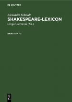 Cover-Bild Alexander Schmidt: Shakespeare-Lexicon / M - Z