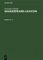 Cover-Bild Alexander Schmidt: Shakespeare-Lexicon / M - Z