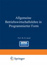 Cover-Bild Allgemeine Betriebswirtschaftslehre in Programmierter Form