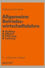 Cover-Bild Allgemeine Betriebswirtschaftslehre