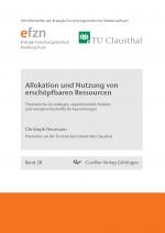 Cover-Bild Allokation und Nutzung von erschöpfbaren Ressourcen