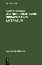 Cover-Bild Althochdeutsche Sprache und Literatur