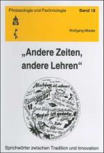 Cover-Bild "Andere Zeiten, andere Lehren"