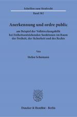 Cover-Bild Anerkennung und ordre public