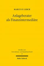 Cover-Bild Anlageberater als Finanzintermediäre