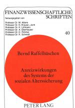 Cover-Bild Anreizwirkungen der sozialen Alterssicherung