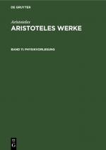 Cover-Bild Aristoteles: Aristoteles Werke / Physikvorlesung