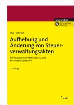 Cover-Bild Aufhebung und Änderung von Steuerverwaltungsakten