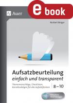 Cover-Bild Aufsatzbeurteilung einfach und transparent 8-10