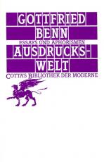 Cover-Bild Ausdruckswelt (Cotta's Bibliothek der Moderne, Bd. 93)