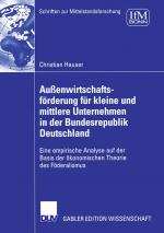 Cover-Bild Außenwirtschaftsförderung für kleine und mittlere Unternehmen in der Bundesrepublik Deutschland