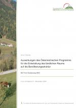 Cover-Bild Auswirkungen auf die Bevölkerungsstruktur des Österreichischen Programms für die Entwicklung des ländlichen Raums
