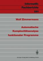 Cover-Bild Automatische Komplexitätsanalyse funktionaler Programme