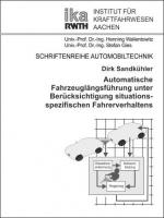 Cover-Bild Automatisches Fahrzeuglängstführung unter Berücksichtigung situationsspezifischen Fahrerverhaltens