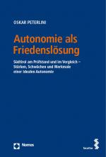 Cover-Bild Autonomie als Friedenslösung