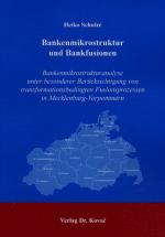 Cover-Bild Bankenmikrostruktur und Bankfusionen