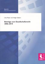 Cover-Bild Beiträge zum Gesellschaftsrecht 2006-2010