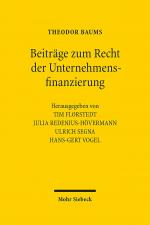 Cover-Bild Beiträge zum Recht der Unternehmensfinanzierung