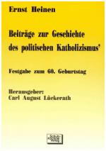 Cover-Bild Beiträge zur Geschichte des politischen Katholizismus