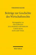 Cover-Bild Beiträge zur Geschichte des Wirtschaftsrechts
