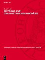 Cover-Bild Beiträge zur gravimetrischen Geodäsie