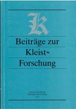 Cover-Bild Beiträge zur Kleist-Forschung 2000