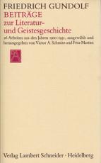 Cover-Bild Beiträge zur Literatur- und Geistesgeschichte