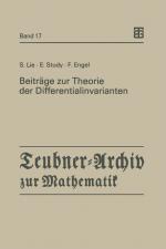 Cover-Bild Beiträge zur Theorie der Differentialinvarianten