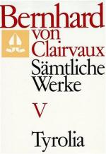 Cover-Bild Bernhard von Clairvaux. Sämtliche Werke / Bernhard von Clairvaux. Sämtliche Werke, Bd. V