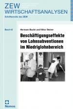 Cover-Bild Beschäftigungseffekte von Lohnsubventionen im Niedriglohnbereich