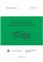 Cover-Bild Beschreibung und Anwendung eines elastisch-plastischen Materialmodells mit Schädigung für hochporöse Metallschäume