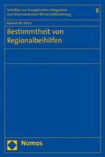 Cover-Bild Bestimmtheit von Regionalbeihilfen