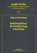 Cover-Bild Bestimmungsfaktoren der Vertragsforschung in Deutschland