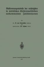 Cover-Bild Bestimmungstabelle der wichtigsten in märkischen Kiefernwaldböden vorkommenden Insektenlarven