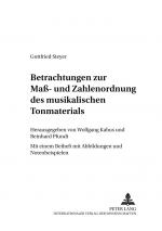 Cover-Bild Betrachtungen zur Maß- und Zahlenordnung des musikalischen Tonmaterials