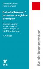 Cover-Bild Betriebsübergang/Interessenausgleich/Sozialplan