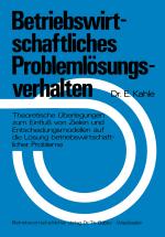 Cover-Bild Betriebswirtschaftliches Problemlösungsverhalten