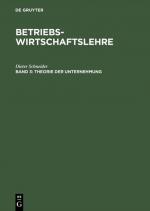 Cover-Bild Betriebswirtschaftslehre / Theorie der Unternehmung